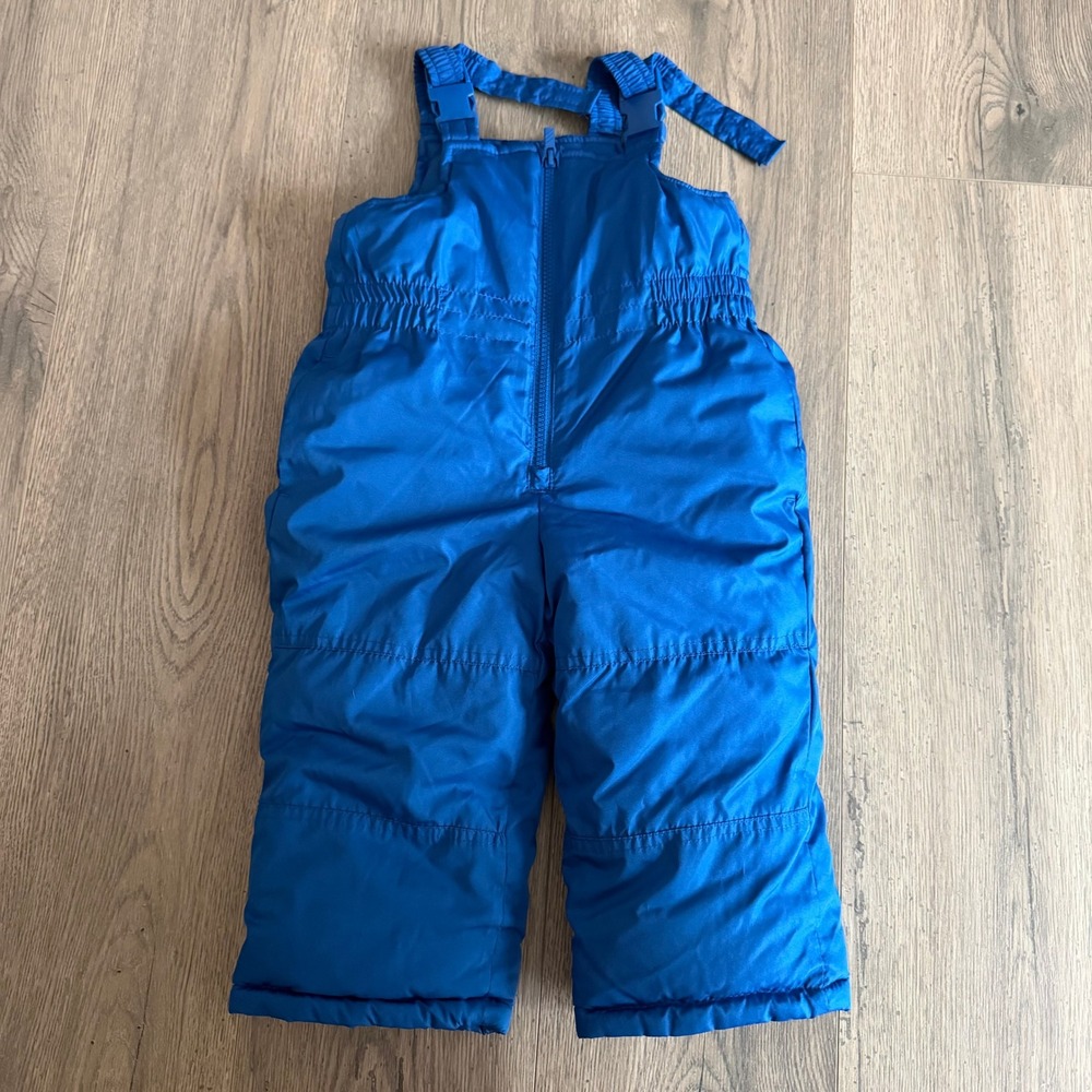 Carters Toddler 2T Blue Snow Bibs Insulated Winter Overalls Ski Pants